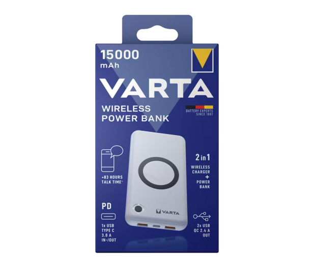 Varta Bezprzewodowy Power Bank 15000mAh - 1456654 - zdjęcie